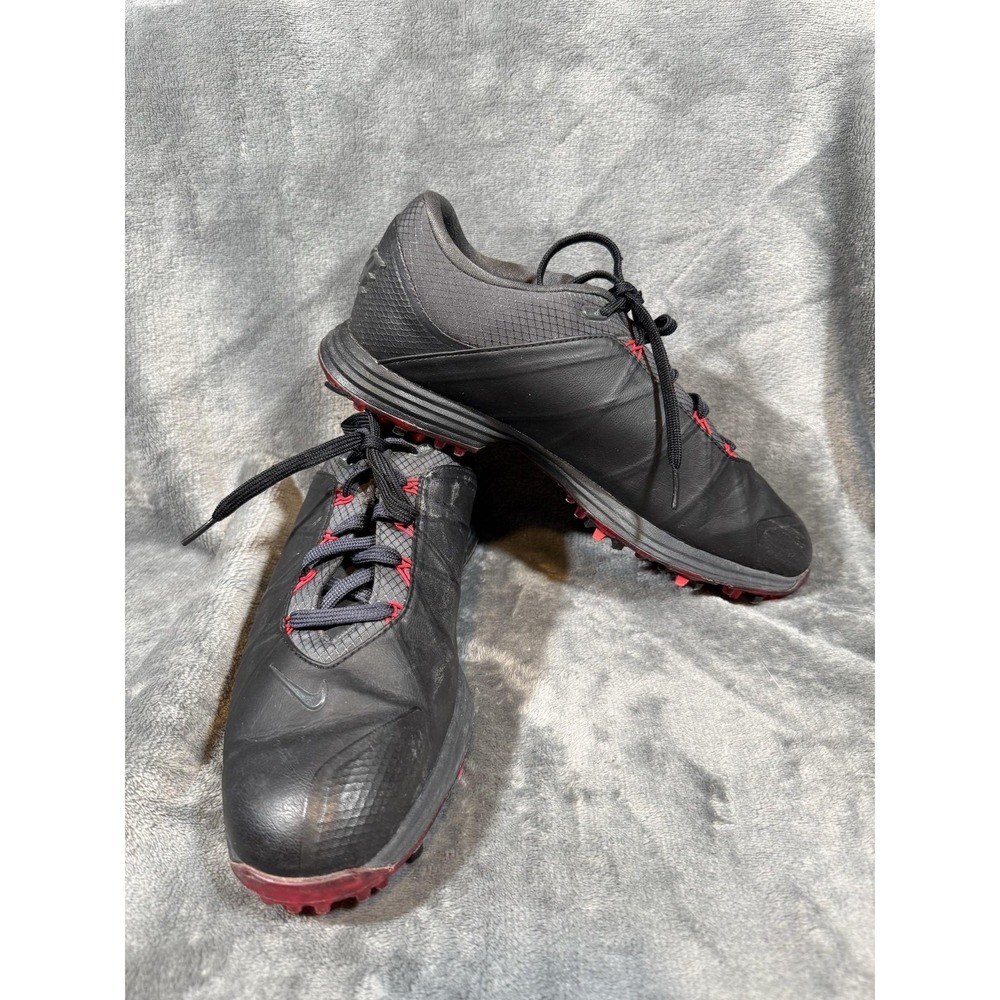Nike Lunar Control 3 Shoes Mens Size 9.5 Black Golf Spiked Cleats 853738-001
